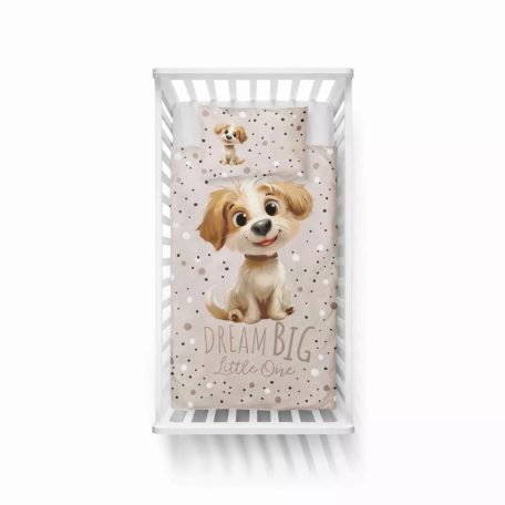 Pamut ágynemű huzat 100*135 cm - Legjobb barátja bézs