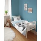 Pamut ágynemű huzat 90*120 cm - Cica kék