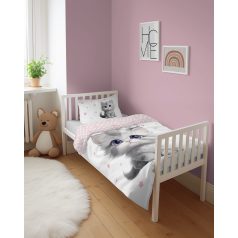 Pamut ágynemű huzat 90*120 cm - Cica rózsaszín