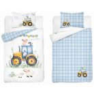 Pamut ágynemű huzat 100*135 cm - Sárga traktor
