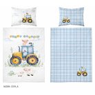 Pamut ágynemű huzat 100*135 cm - Sárga traktor