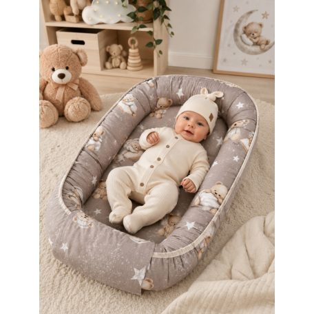 Baby Shop babafészek 55x75 cm - Jó Éjszakát bézs