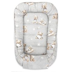 Baby Shop babafészek 55x75 cm - Jó Éjszakát szürke 