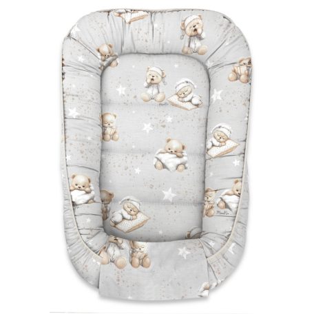 Baby Shop babafészek 55x75 cm - Jó Éjszakát szürke 