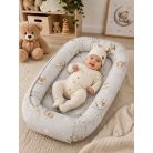 Baby Shop babafészek 55x75 cm - Jó Éjszakát szürke 