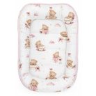 Baby Shop babafészek 55x75 cm - Mackó álom rózsaszín