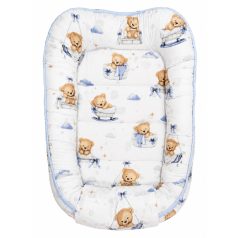 Baby Shop babafészek 55x75 cm - Mackó álom kék