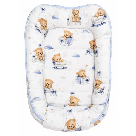 Baby Shop babafészek 55x75 cm - Mackó álom kék