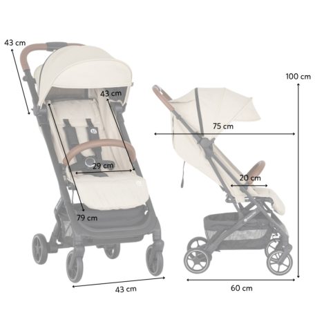PETITE&MARS Fly sport babakocsi - Sahara Beige