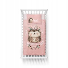 Pamut ágynemű huzat 90*120 cm - Süni púderrózsaszín 