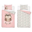 Pamut ágynemű huzat 100*135 cm - Süni púderrózsaszín