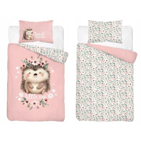 Pamut ágynemű huzat 100*135 cm - Süni púderrózsaszín