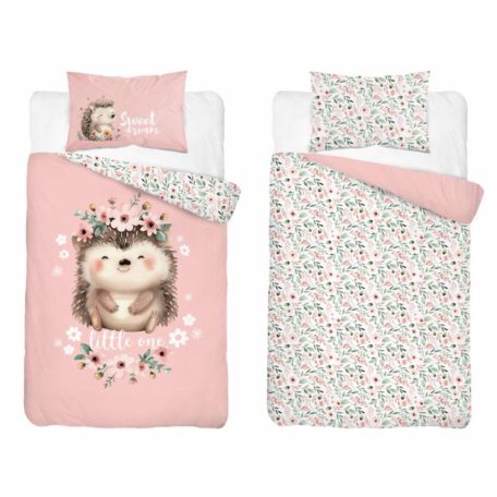 Pamut ágynemű huzat 100*135 cm - Süni púderrózsaszín