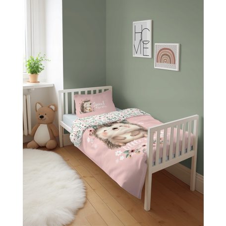 Pamut ágynemű huzat 100*135 cm - Süni púderrózsaszín