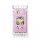 Pamut ágynemű huzat 100*135 cm - Süni rózsaszín