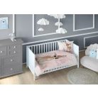 Pamut ágynemű huzat 100*135 cm - Őzike púderrózsaszín 