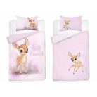 Pamut ágynemű huzat 100*135 cm - Őzike rózsaszín 