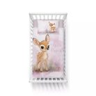 Pamut ágynemű huzat 100*135 cm - Őzike rózsaszín 