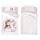 Pamut ágynemű huzat 90*120 cm - Egyszarvú rózsaszín