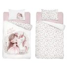 Pamut ágynemű huzat 90*120 cm - Egyszarvú rózsaszín