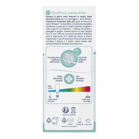 Chicco Menta ízű fogkrém fluoridos 50 ml xilittel 6 év+