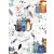 Mintás textil pelenka 1db-os - színes cicák