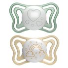 Chicco Physio Forma Light éjszaka világítós szilikon cumi 2 db, 2-6 hó