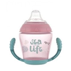   Canpol babies Toys szilikon itatópohár 230 ml 9hó+ - Sea life - Pink