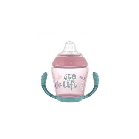 Canpol babies Toys szilikon itatópohár 230 ml 9hó+ - Sea life - Pink