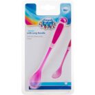 Canpol Műanyag kanál meghosszabított nyéllel 4hó+  pink