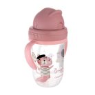 Canpol Cseppmentes szívószálas itatópohár nehezékkel 270 ml (6h+) - Cica