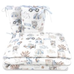   Baby Shop 3 részes ágynemű garnitúra - Kék repülő maci