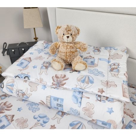 Baby Shop 3 részes ágynemű garnitúra - Kék repülő maci