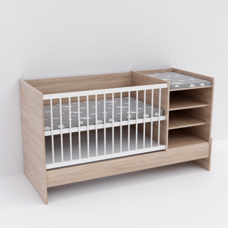 Baby Shop Basic – kombiágy (ágyneműtartó nélkül) sonoma tölgy