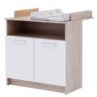 Baby Shop Basic 2 ajtós komód toldalékkal - sonoma tölgy/fehér