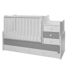 Lorelli Maxi Plus kombi ágy 70x160 - White/Stone Grey ÚJ 