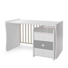 Lorelli Maxi Plus kombi ágy 70x160 - White/Stone Grey ÚJ 