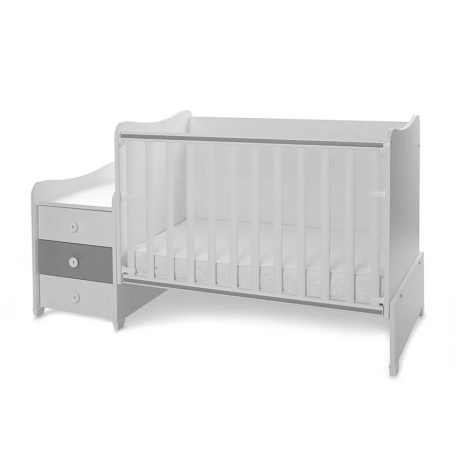 Lorelli Maxi Plus kombi ágy 70x160 - White/Stone Grey ÚJ 