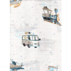 Mintás textil pelenka 1db-os - Kék
Járművek