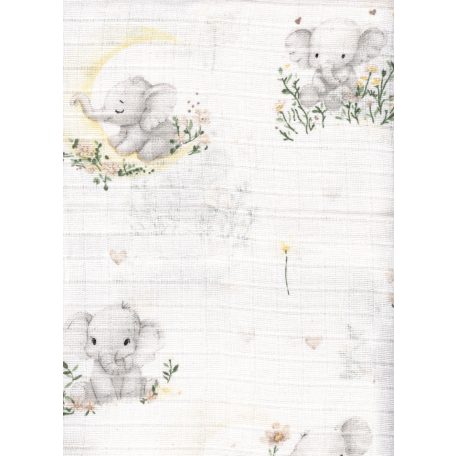 Mintás textil pelenka 1db-os - Kis elefánt