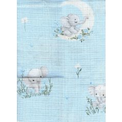 Mintás textil pelenka 1db-os - Kis elefánt kék
