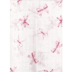 Mintás textil pelenka 1db-os - Rózsaszín masni