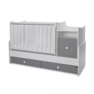 Lorelli Trend PLUS kombi ágy 70x165 - White Stone Grey ÚJ 