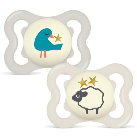 Mam Supreme Night 0-6 hó  szilikon nyugtató cumi 2 db - Unisex