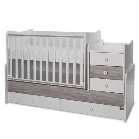 Lorelli Maxi Plus kombi ágy 70x160 - White & Artwood ÚJ