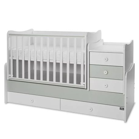 Lorelli Maxi Plus kombi ágy 70x160 - Milky & Milky Green ÚJ 