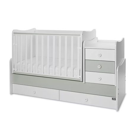 Lorelli Maxi Plus kombi ágy 70x160 - Milky & Milky Green ÚJ 