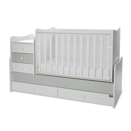 Lorelli Maxi Plus kombi ágy 70x160 - Milky & Milky Green ÚJ 