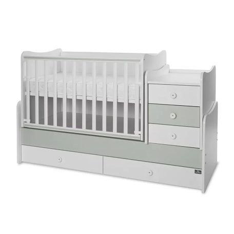 Lorelli Maxi Plus kombi ágy 70x160 - Milky & Milky Green ÚJ 