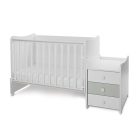 Lorelli Maxi Plus kombi ágy 70x160 - Milky & Milky Green ÚJ 